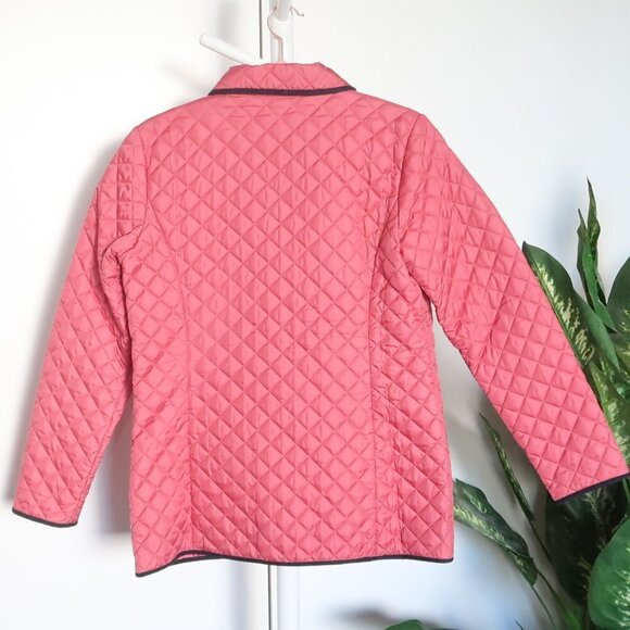 Brooks Brothers Pink Quilted Collared Water Repellant Jacket Size Small S - Picture 11 of 11